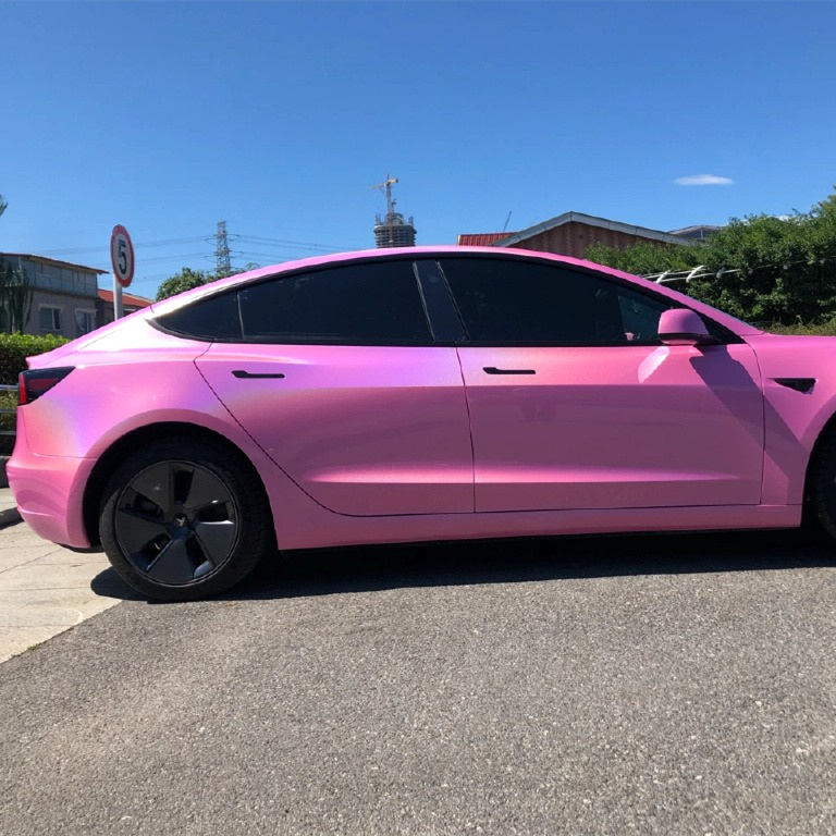 Best Ravoony Glossy Laser Pink Car Vinyl Wrap - ravoony.com