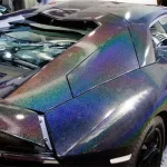 Ravoony Plus Glossy Laser Black Car Vinyl Wrap