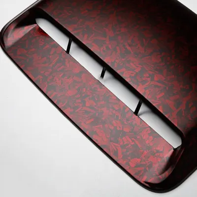 Ravoony Carbon Fiber Forging Red Vinyl Wrap