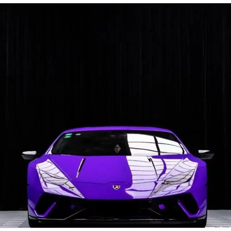 Ravoony Glossy Fluorescent Purple Car Vinyl Wrap