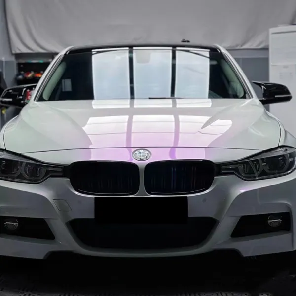 Ravoony Glossy White to Purple Vinyl Car Wrap