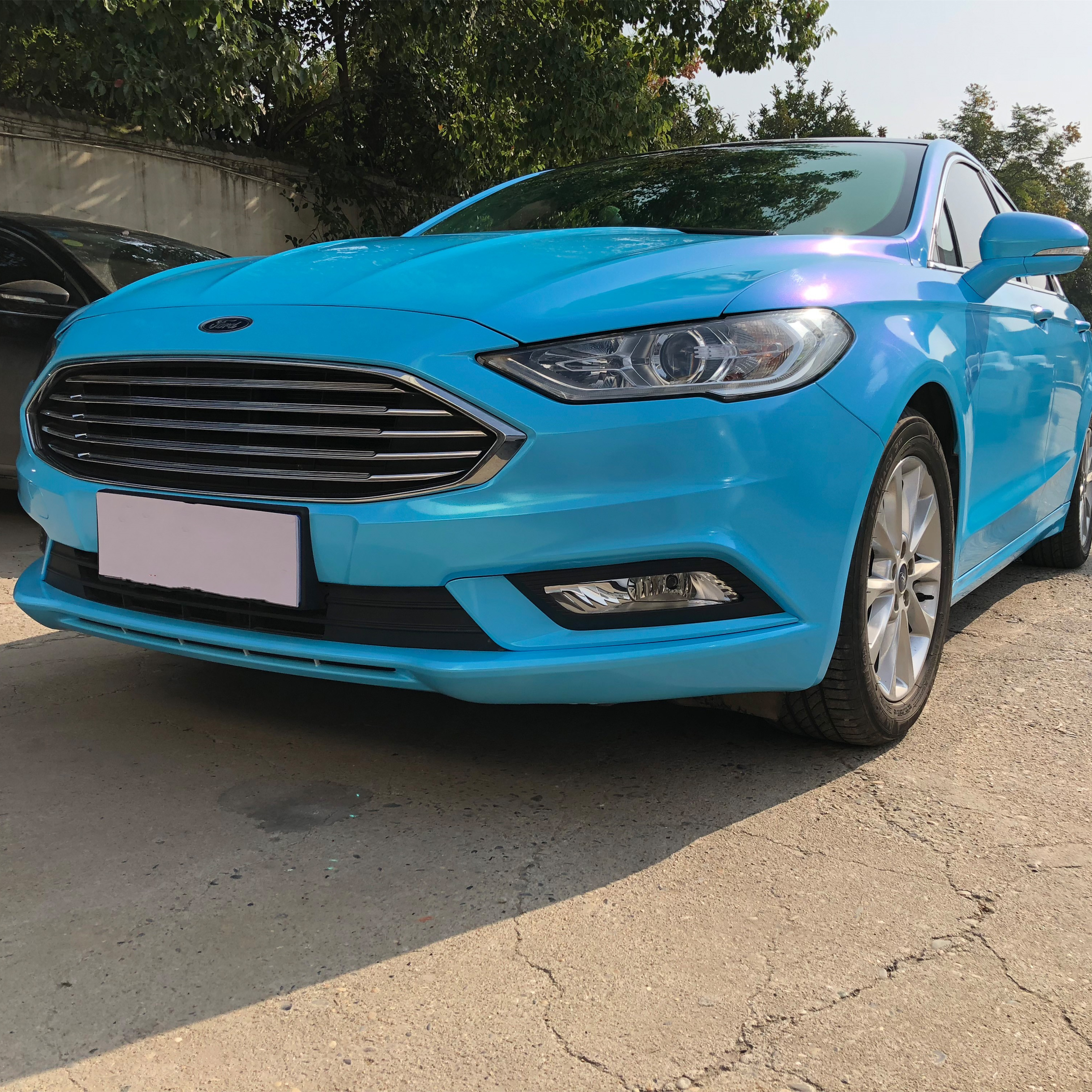 Ravoony Plus Sparkle Sky Blue Vinyl Car Wrap