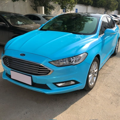 Ravoony Plus Sparkle Sky Blue Vinyl Car Wrap 02