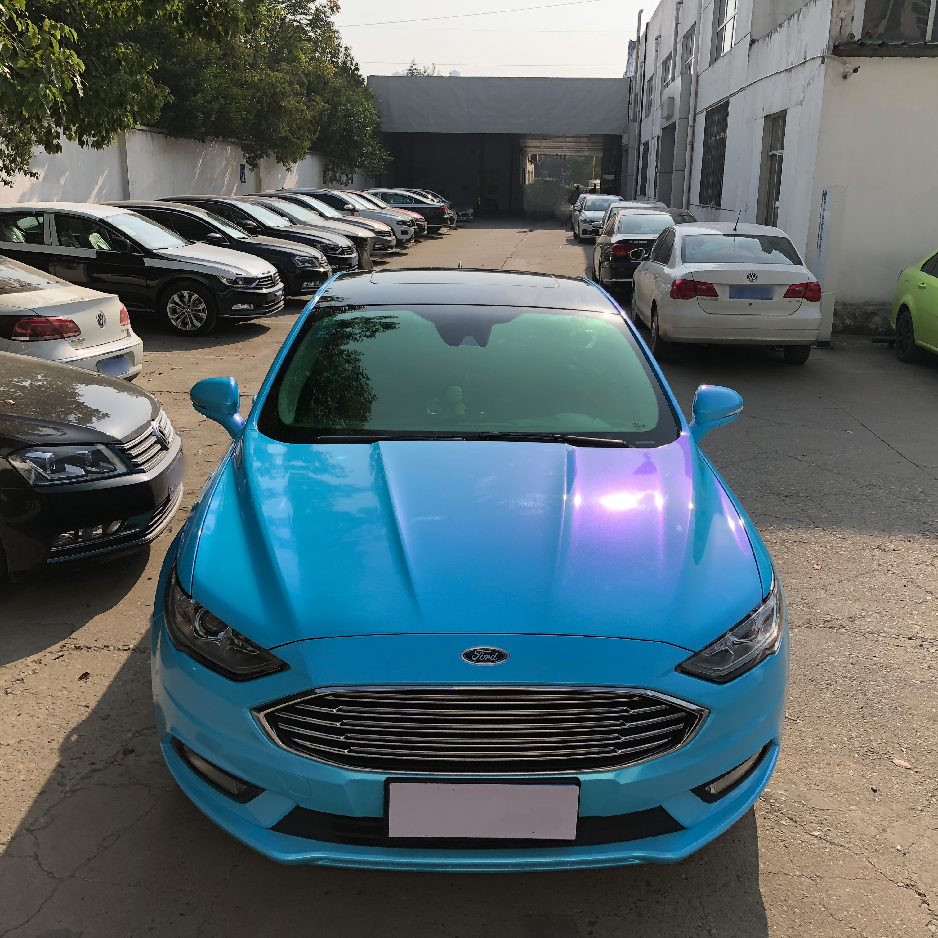 Ravoony Plus Sparkle Sky Blue Vinyl Car Wrap