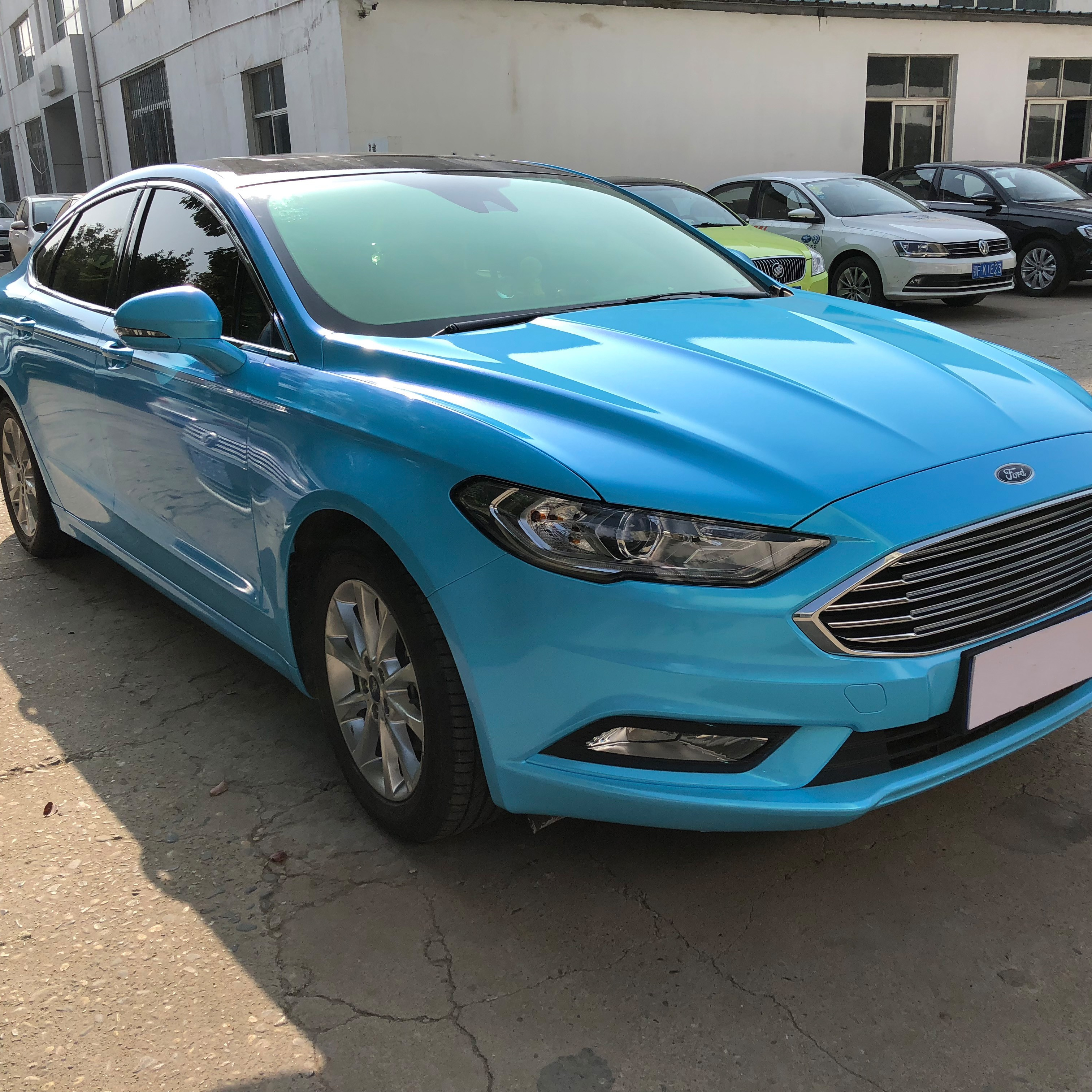 Ravoony Plus Sparkle Sky Blue Vinyl Car Wrap