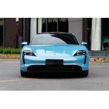 Porsche Ice Blue Car Wrap