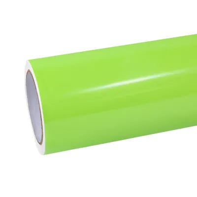 Ravoony Fluorescent Green Car Vinyl Wrap Nissan GTR Wrap