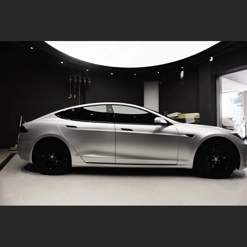 Ravoony Plus Matte Metallic Silver Glitter Car Wrap