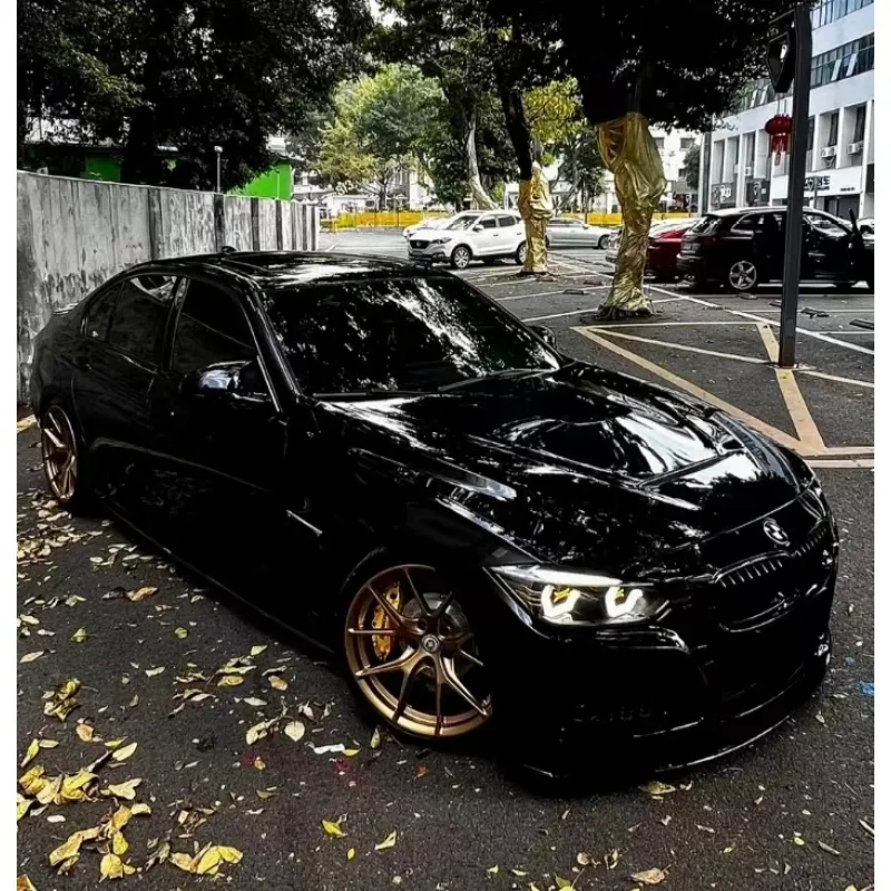 Glossy Crystal Black Car Vinyl Wrap