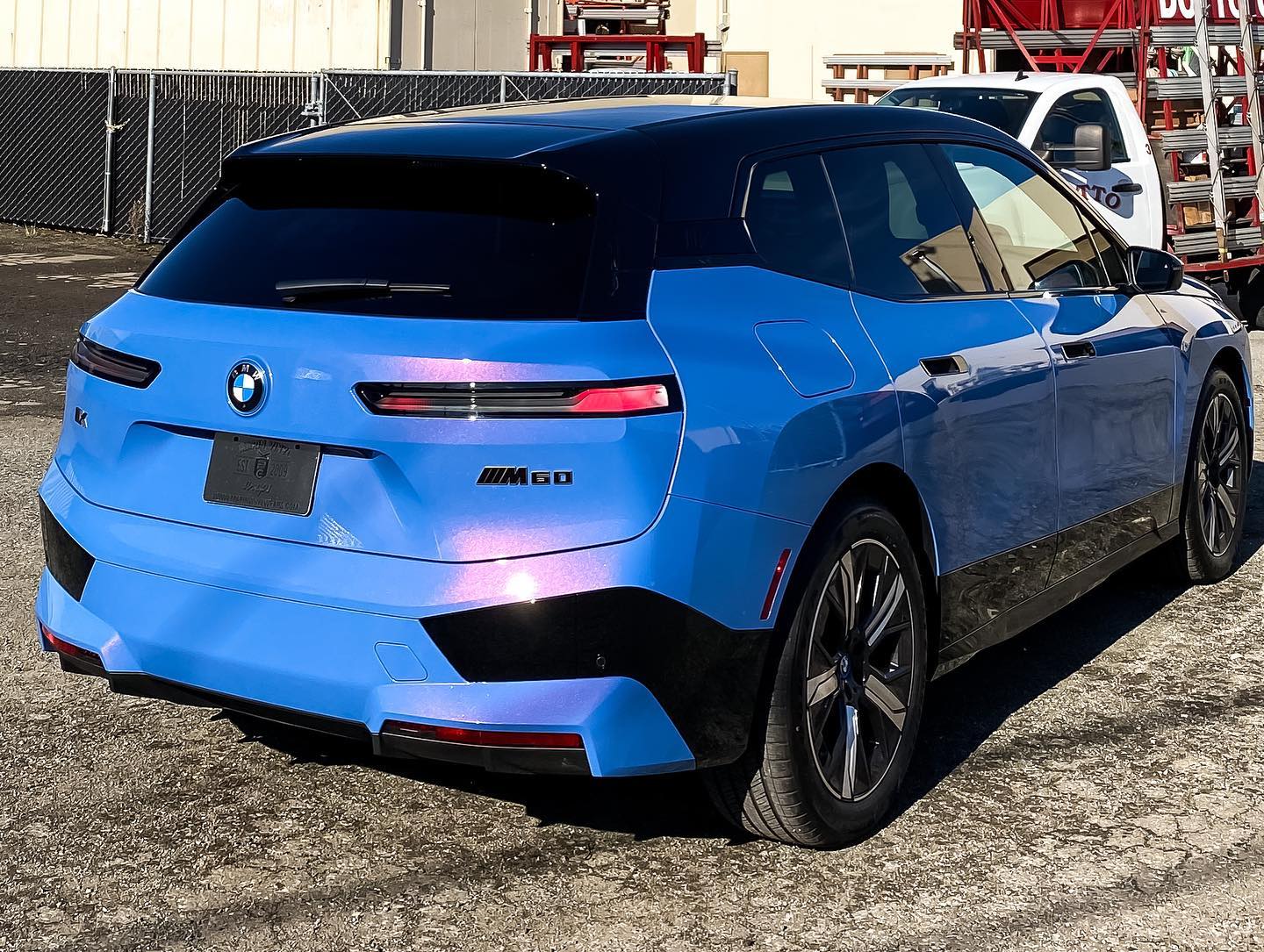 Ravoony Plus Glossy Diamond Blue Red Car Wrap