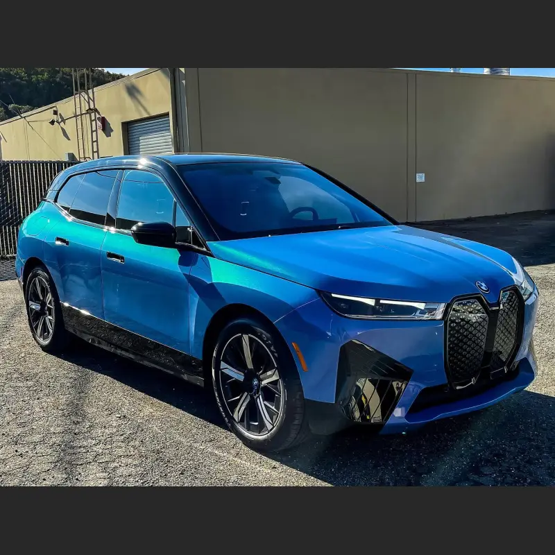 Ravoony Plus Glossy Diamond Blue Red Car Wrap