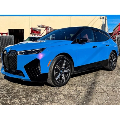 Ravoony Plus Glossy Diamond Blue Red Car Wrap 02