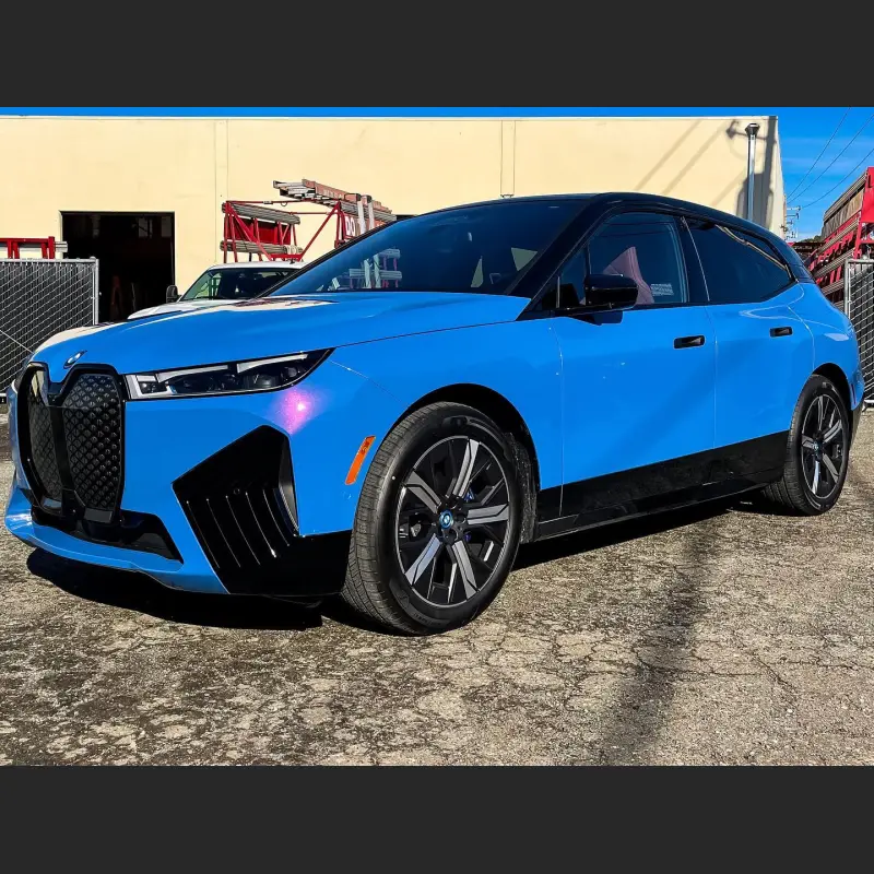 Ravoony Plus Glossy Diamond Blue Red Car Wrap