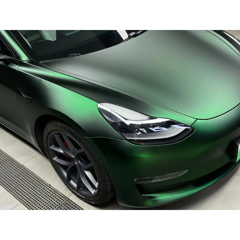 Matte Venom Green Car Wrap
