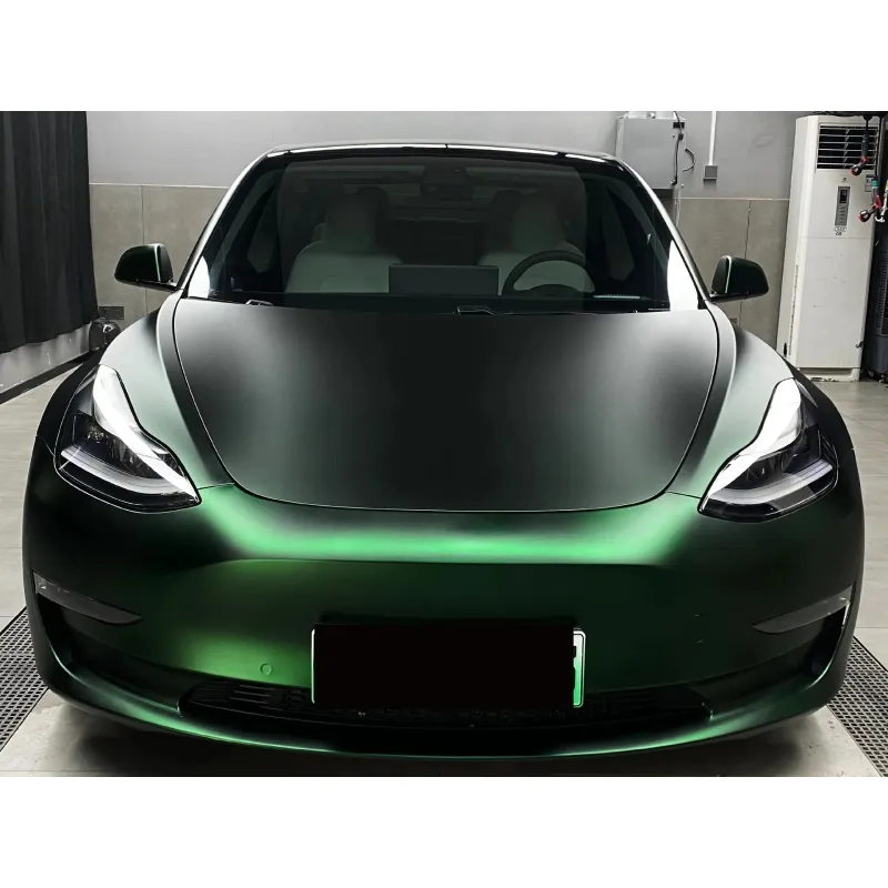 Matte Venom Green Car Wrap