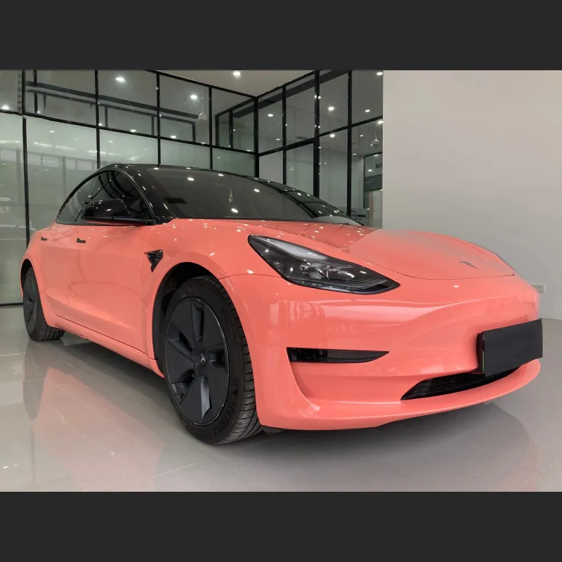 Ravoony Plus Glossy Paggy Pink Car Vinyl Wrap