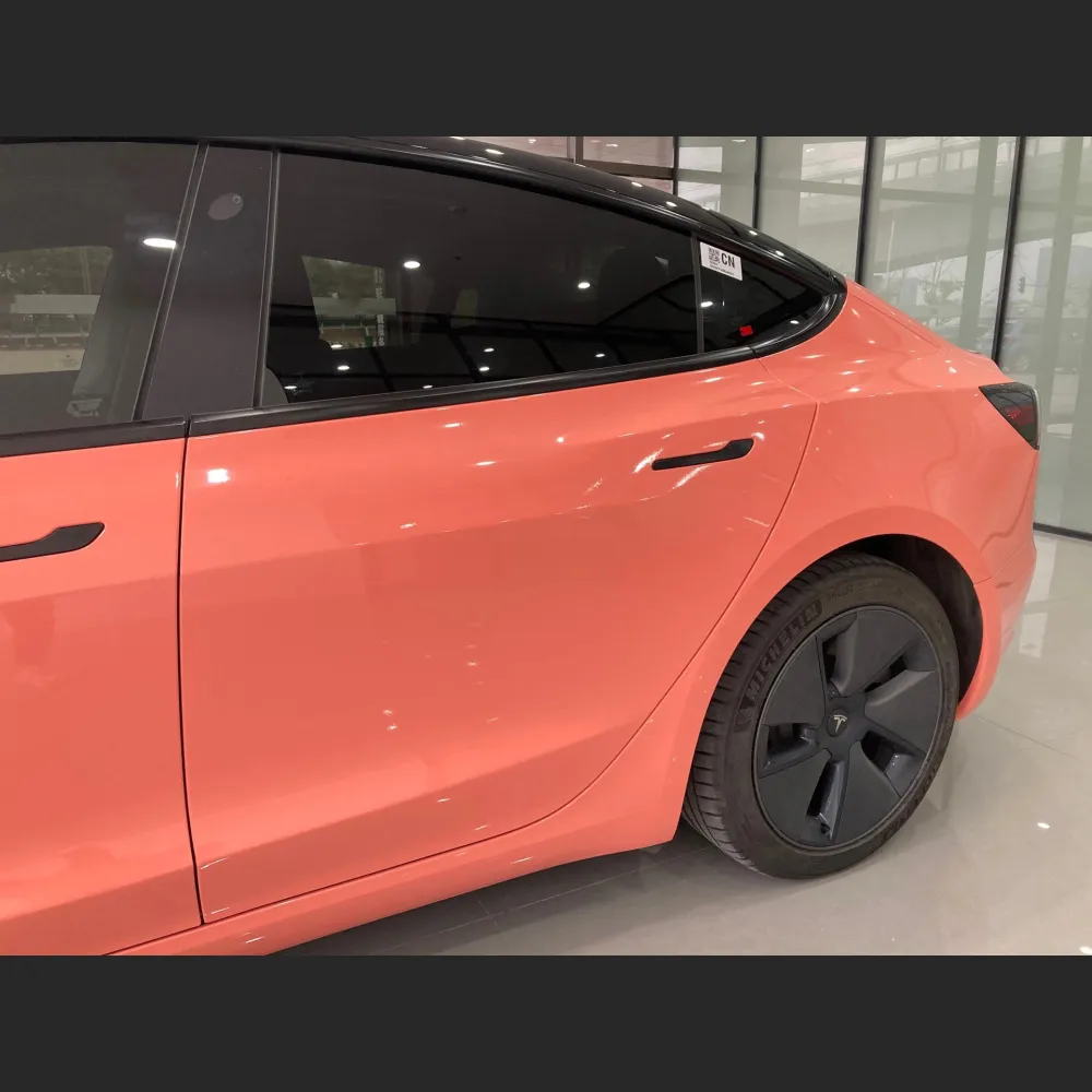 Ravoony Plus Glossy Paggy Pink Car Vinyl Wrap