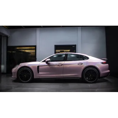 Ravoony Plus Gloss Laser Light Pink Car Wrap 02