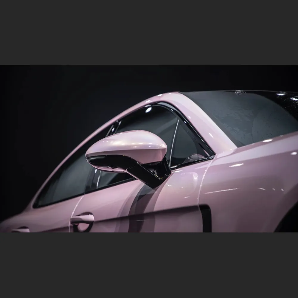 Best Ravoony Glossy Laser Pink Car Vinyl Wrap 