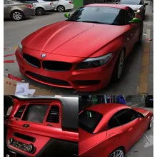 Matte Chrome Red Vinyl Car Wrap
