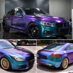 Ravoony Plus Purple And Blue Chameleon Car Wrap