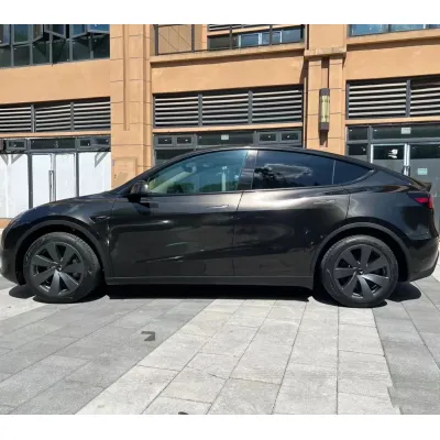 Ravoony Glossy Metal Paint Black Car Wrap