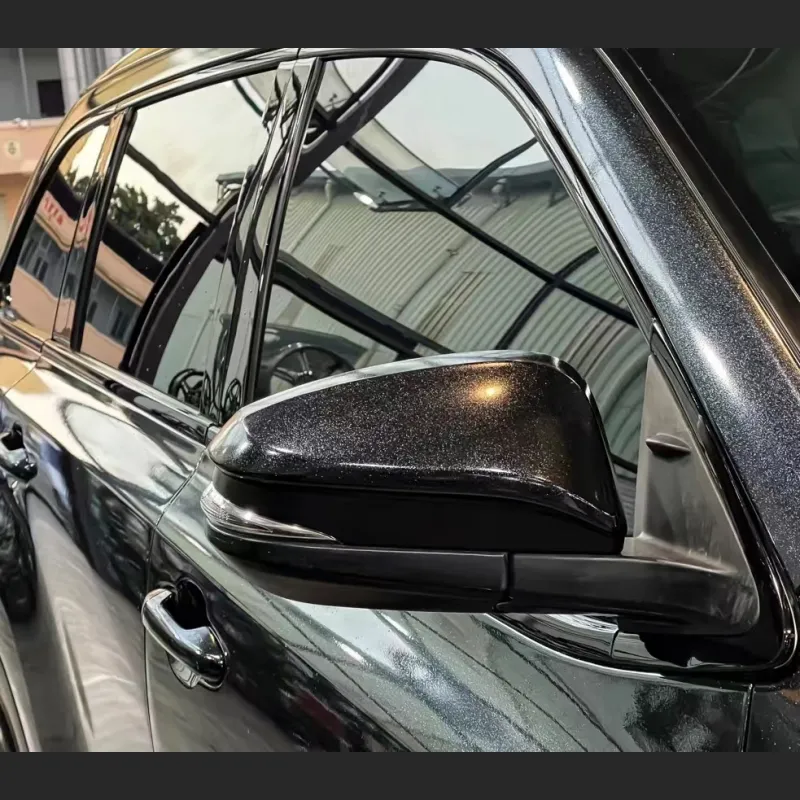 Ravoony Plus Glossy Sparkle Black Car Vinyl Wrap