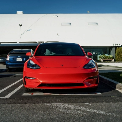 Ravoony Plus PET Porsche Gloss Carmine Red Vinyl Car Wrap Mazda Wrap 02