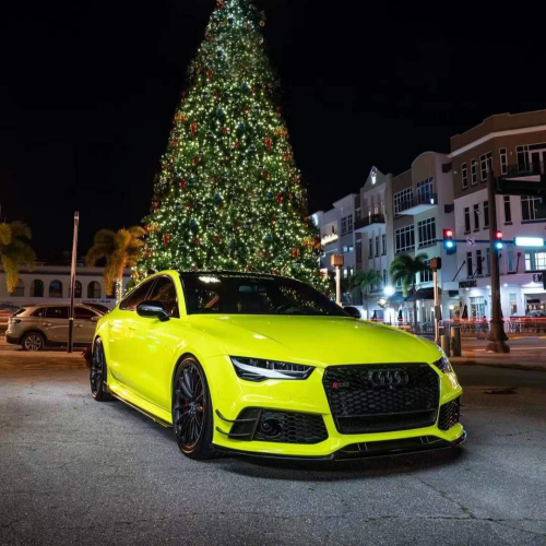 Ravoony Plus BMW Gloss Satin Neon Yellow Car Vinyl Wrap