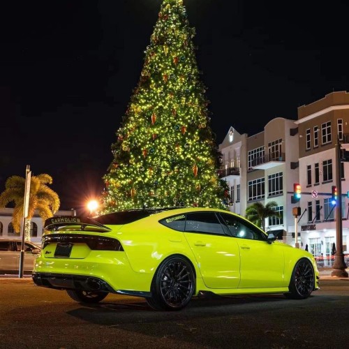 Ravoony Plus BMW Gloss Satin Neon Yellow Car Vinyl Wrap