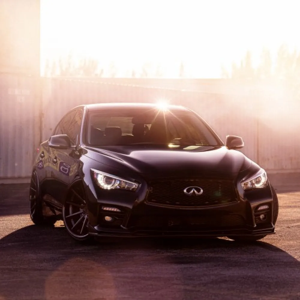 Ravoony Plus Gloss Black Car Wrap Q50 Wrap