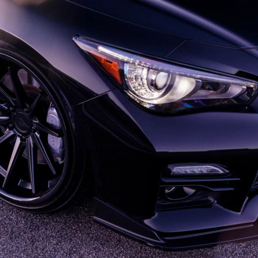 Ravoony Plus Gloss Black Car Wrap Q50 Wrap
