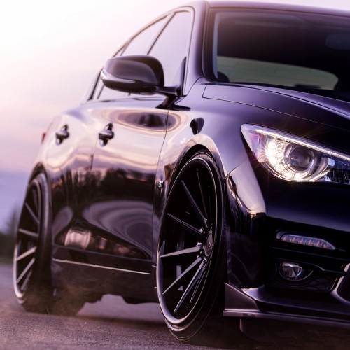 Ravoony Plus Gloss Black Car Wrap Q50 Wrap
