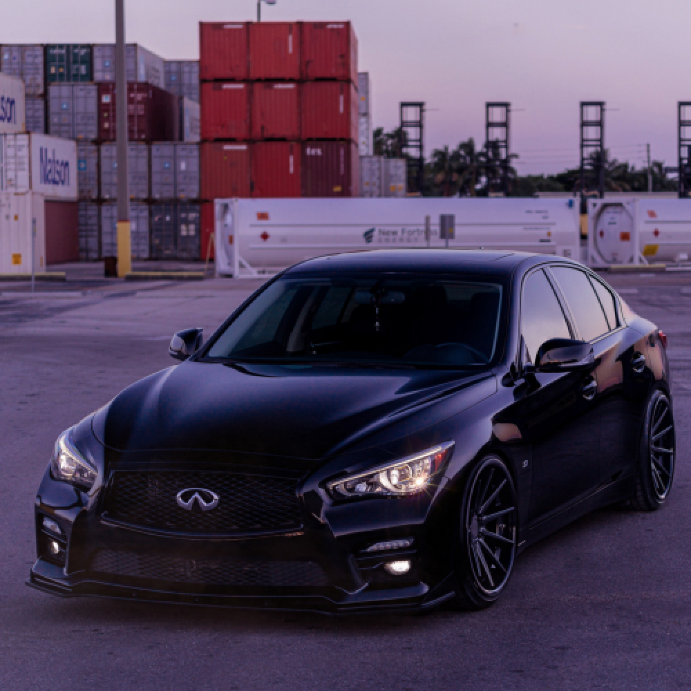 Ravoony Plus Gloss Black Car Wrap Q50 Wrap