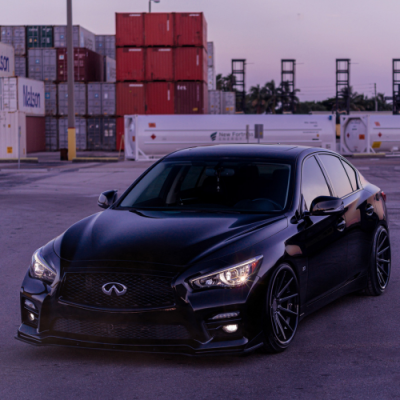 Ravoony Plus Gloss Black Car Wrap Q50 Wrap 02