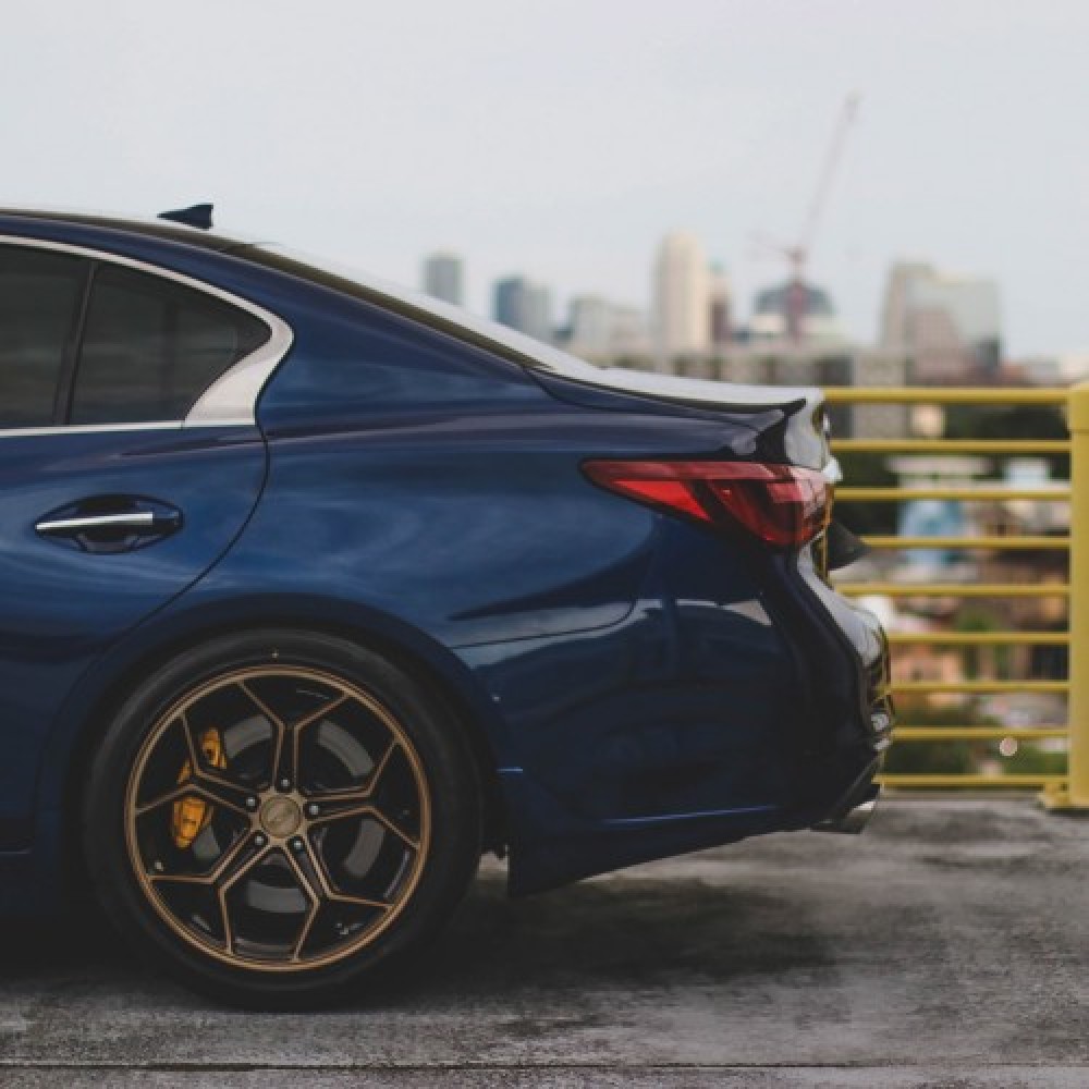 Ravoony Plus Gloss Midnight Blue Car Vinyl Wrap Q50 Wrap