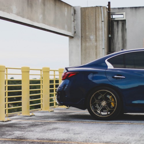 Ravoony Plus Gloss Ghost Midnight Blue Car Vinyl Wrap Q50 Wrap