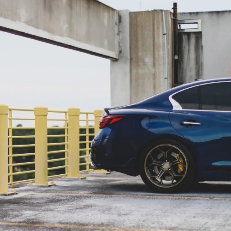 Ravoony Plus Gloss Midnight Blue Car Vinyl Wrap Q50 Wrap
