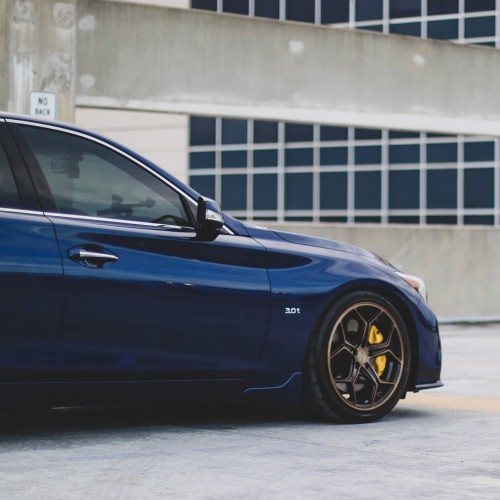 Ravoony Plus Gloss Ghost Midnight Blue Car Vinyl Wrap Q50 Wrap