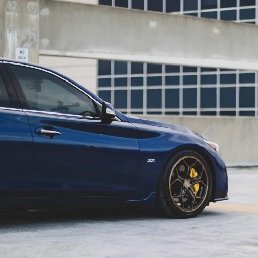 Ravoony Plus Gloss Midnight Blue Car Vinyl Wrap Q50 Wrap