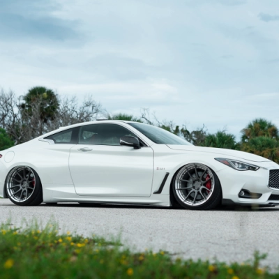 Ravoony Plus Gloss Crystal White Car Vinyl Wrap Q60 Wrap 02