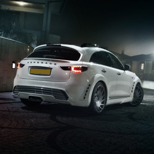 Ravoony Plus Satin Ceramic White to Gold Car Wrap Q60 Wrap