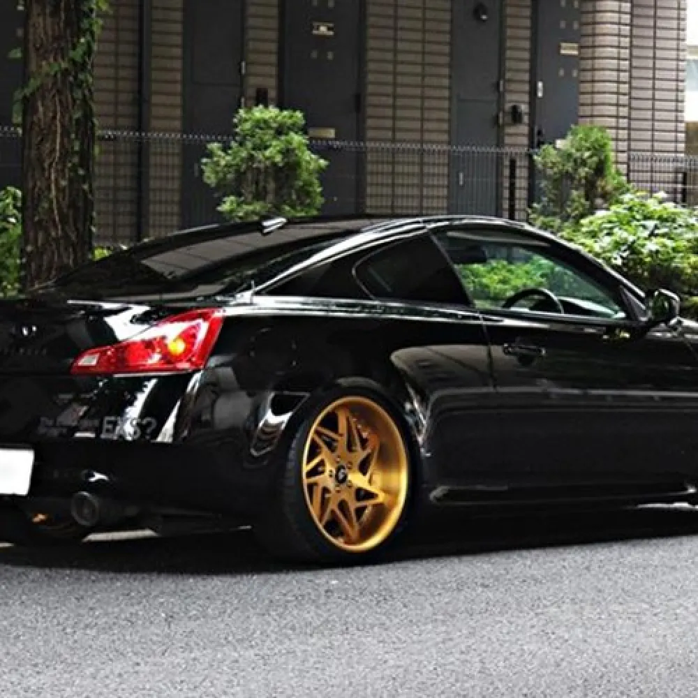 Ravoony Plus Glossy Crystal Black Car Vinyl Wrap G37 Wrap