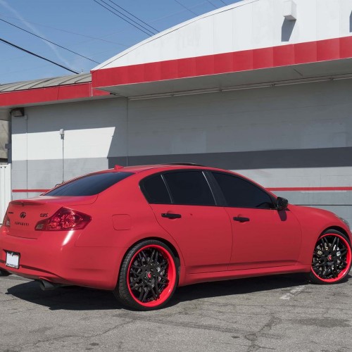 Ravoony Plus Porsche Gloss Carmine Red Vinyl Car Wrap G37 Wrap