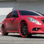 Ravoony Plus Porsche Gloss Carmine Red Vinyl Car Wrap G37 Wrap