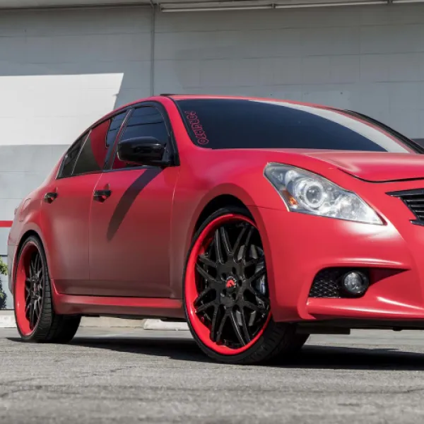Ravoony Porsche Gloss Carmine Red Vinyl Car Wrap G37 Wrap