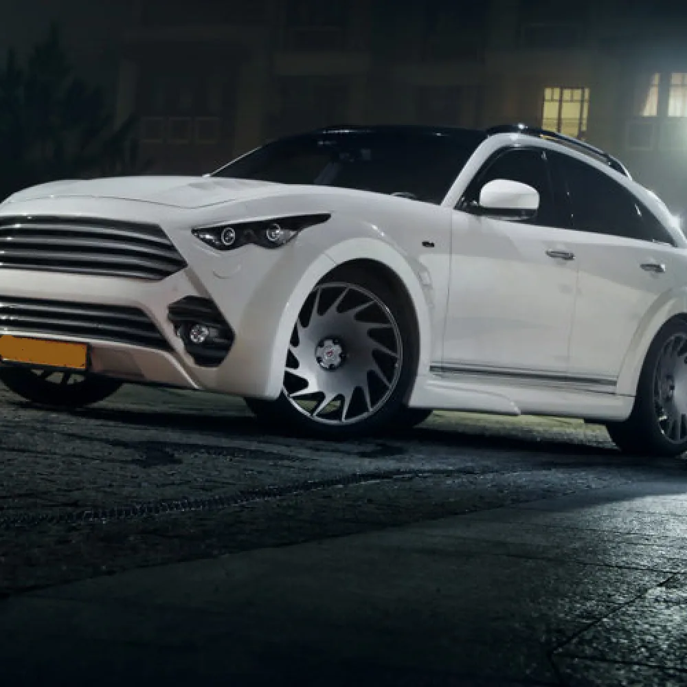 Ravoony Plus Bentley Gloss Ghost White Vinyl Car Wrap QX70 Wrap