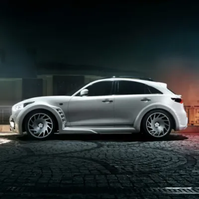 Ravoony Plus Bentley Gloss Ghost White Vinyl Car Wrap QX70 Wrap 02