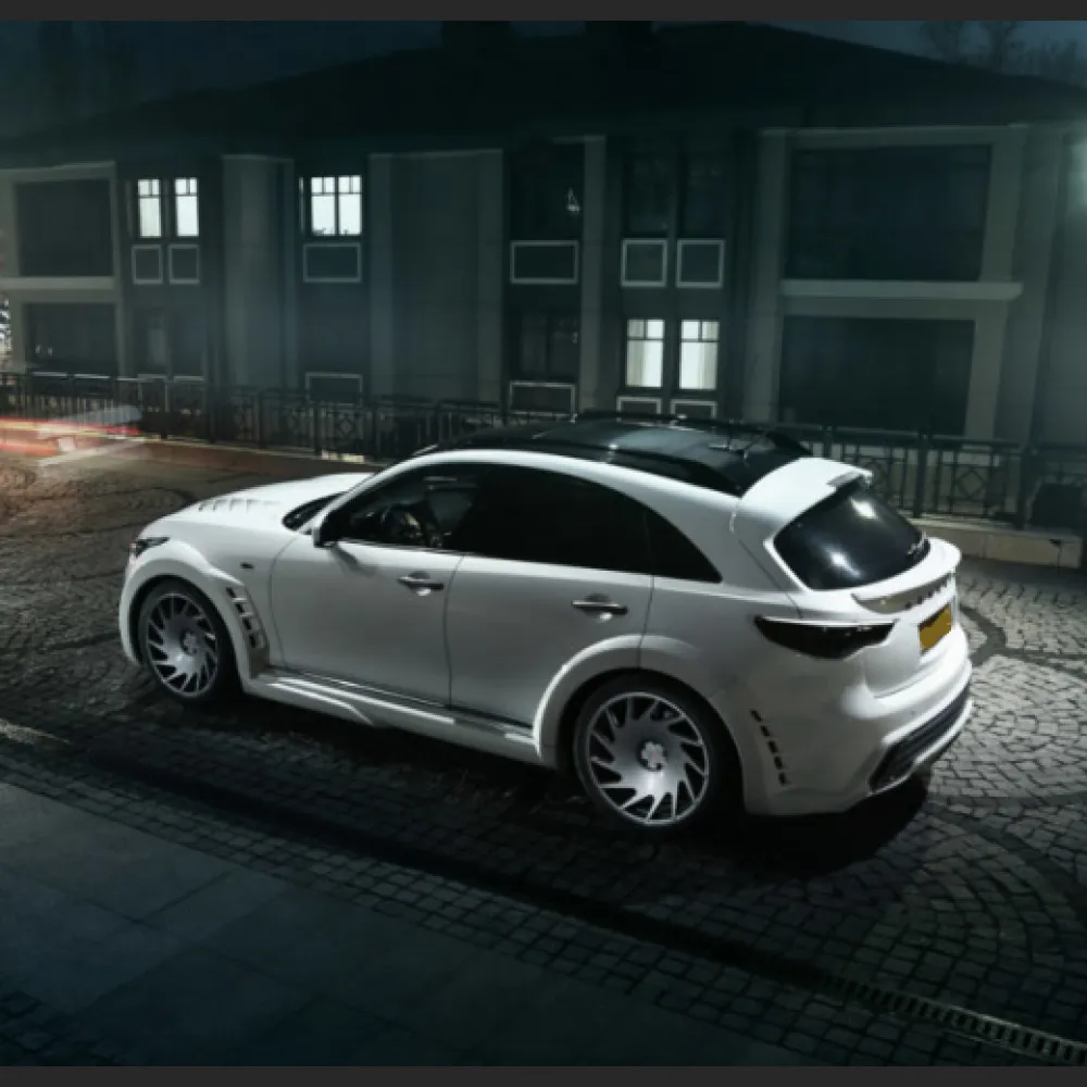 Ravoony Plus Bentley Gloss Ghost White Vinyl Car Wrap QX70 Wrap