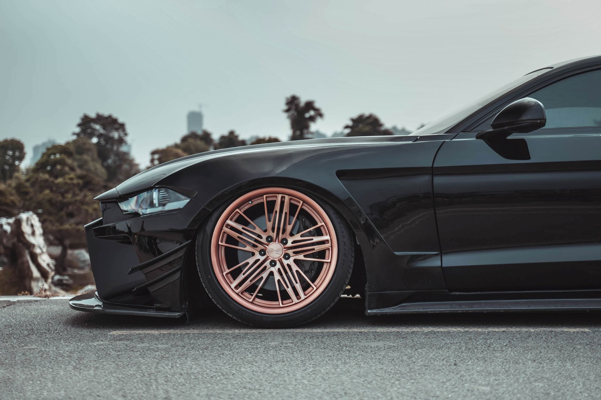 Ravoony Plus Gloss Black Car Wrap Ford Mustang S550 Wrap